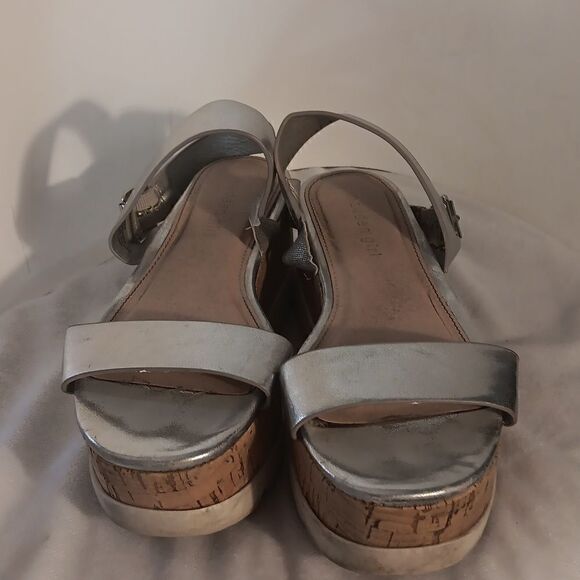 Madden Girl Wedge Metalic Silver Sandals - Picture 3 of 7